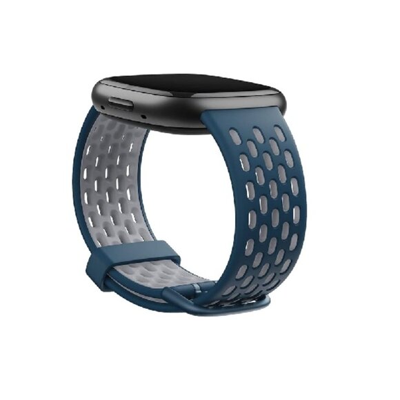 💥3/$30💥NIB Fitbit Sport Band for Versa 3/Sense, Color Sapphire/Fog Grey-Large - Picture 2 of 11
